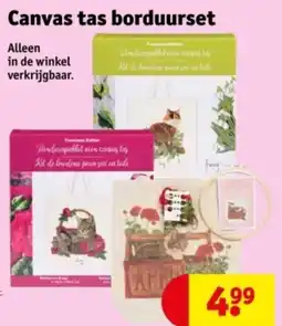 Kruidvat Canvas tas borduurset aanbieding