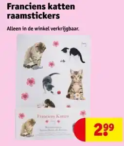 Kruidvat Franciens katten raamstickers aanbieding