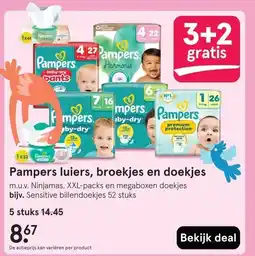 Etos Pampers luiers, broekjes en doekjes aanbieding