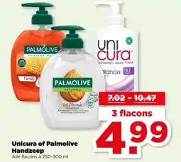 PLUS Unicura of Palmolive Handzeep aanbieding