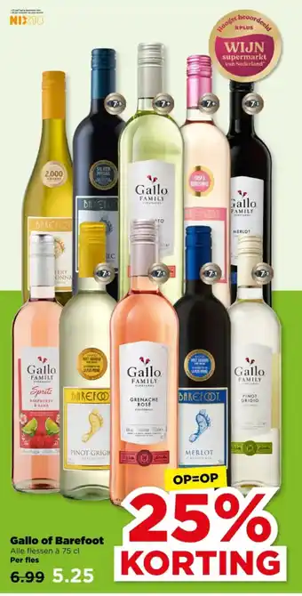 PLUS Gallo of Barefoot aanbieding