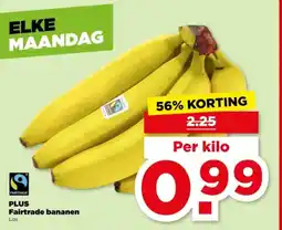 PLUS PLUS Fairtrade bananen aanbieding