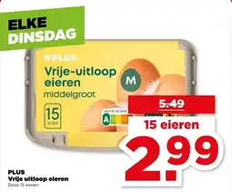 PLUS PLUS Vrije uitloop eieren aanbieding