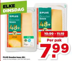 PLUS PLUS Goudse kaas 48+ aanbieding