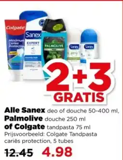 PLUS Alle Sanex, Palmolive douche of Colgate aanbieding