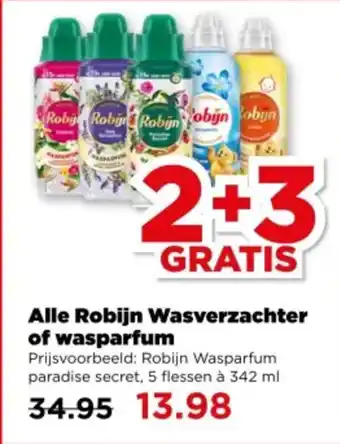 PLUS Alle Robijn Wasverzachter of wasparfum aanbieding