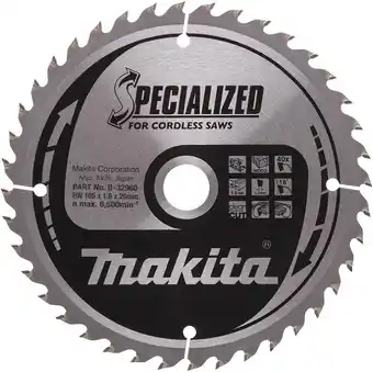 Amazon Makita Specialized zaagblad, 165 x 20 mm, 40Z, B-32960 aanbieding