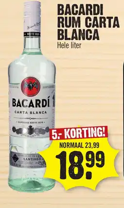 Super Dirck 3 BACARDI RUM CARTA BLANCA aanbieding