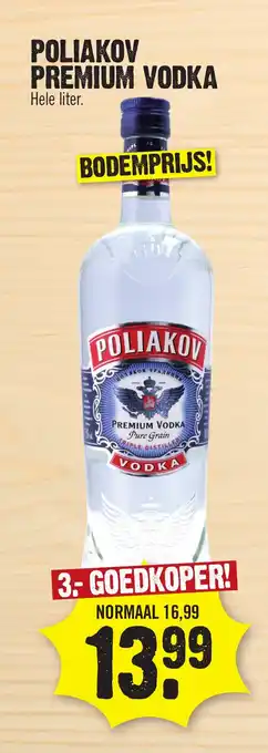 Super Dirck 3 Poliakov premium vodka aanbieding
