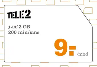 Telecombinatie Tele2 sim only aanbieding