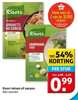 Hoogvliet Knorr mixen of sauzen aanbieding