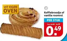 Hoogvliet Koffiebroodje of vanille roomrol aanbieding