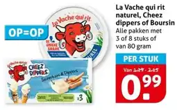 Hoogvliet La Vache qui rit naturel, Cheez dippers of Boursin aanbieding