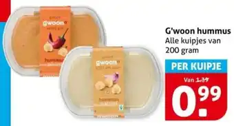 Hoogvliet G'woon hummus aanbieding