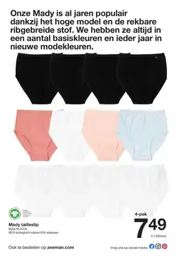 Zeeman Mady tailleslip aanbieding
