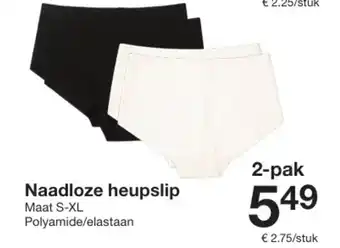 Zeeman Naadloze heupslip aanbieding