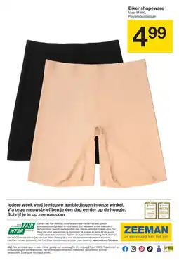 Zeeman Biker shapeware aanbieding