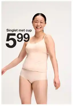 Zeeman Singlet met cup aanbieding