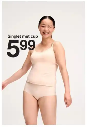 Zeeman Singlet met cup aanbieding
