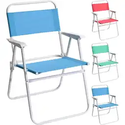 Marskramer Strandvouwstoel met armleuning 50 x 54 x 79 cm 3 assorti aanbieding