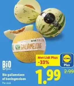 Lidl Bio galiameloen of honingmeloen aanbieding