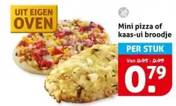 Hoogvliet Mini pizza of kaas ui broodje aanbieding