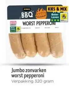 Jumbo Jumbo zonvarken worst pepperoni aanbieding