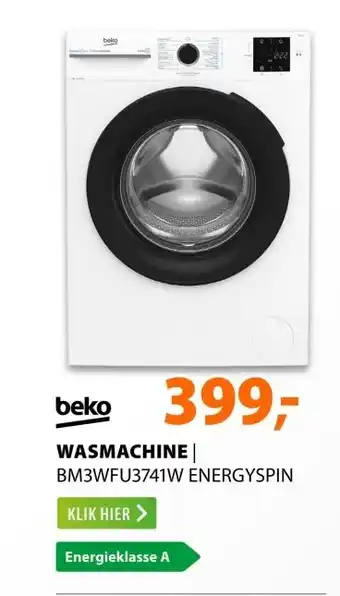 Expert Beko BM3WFU3741W EnergySpin Wit aanbieding
