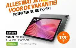 Expert Lenovo Tab 4GB 64GB Wifi + Book Case Grijs aanbieding