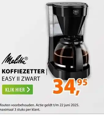 Expert Melitta Easy II Zwart aanbieding