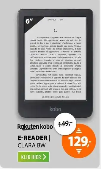 Expert Kobo Clara BW Zwart aanbieding