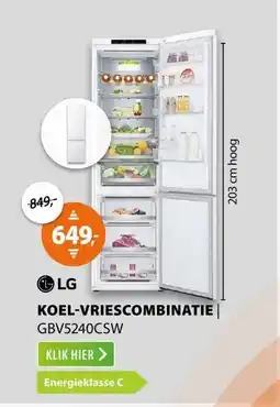 Expert LG GBV5240CSW Wit aanbieding