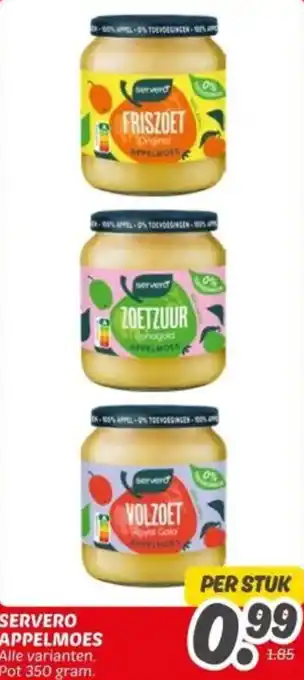 Dekamarkt Servero appelmoes aanbieding