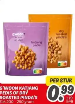 Dekamarkt G'woon katjang pedis of dry roasted pinda's aanbieding