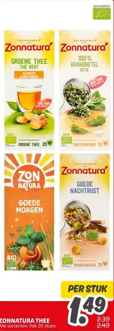 Dekamarkt Zonnatura thee aanbieding