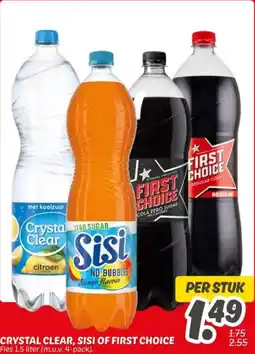 Dekamarkt Crystal clear, sisi of first choice aanbieding