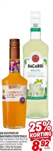Dekamarkt De kuyper of bacardi cocktails aanbieding