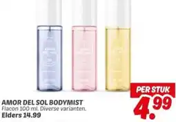 Dekamarkt Amor del sol bodymist aanbieding