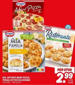Dekamarkt Dr. oetker mini pizza, pinsa of piccolissima aanbieding