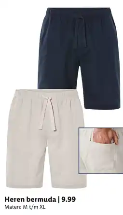 Lidl Heren bermuda aanbieding