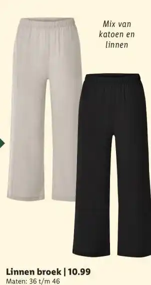 Lidl Linnen broek aanbieding