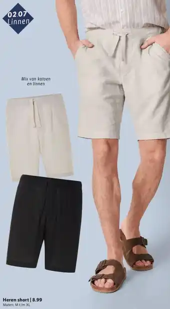 Lidl Heren short aanbieding