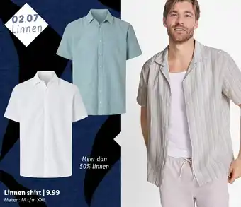 Lidl Linnen shirt aanbieding