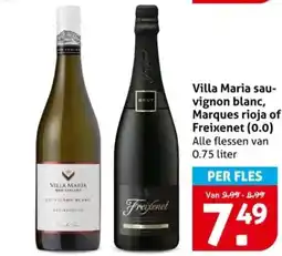 Hoogvliet Villa Maria sau vignon blanc, Marques rioja of Freixenet 0.0 aanbieding