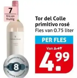 Hoogvliet Tor del Colle primitivo rosé aanbieding