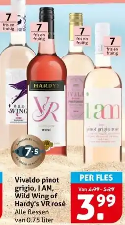 Hoogvliet Vivaldo pinot grigio, I AM, Wild Wing of Hardy's VR rosé aanbieding