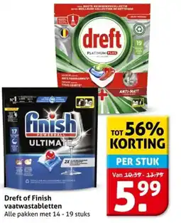 Hoogvliet Dreft of Finish vaatwastabletten aanbieding
