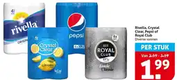 Hoogvliet Rivella, Crystal Clear, Pepsi of Royal Club aanbieding