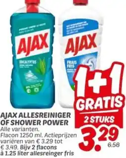 Dekamarkt Ajax allesreiniger of shower power aanbieding