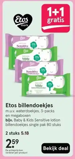 Etos Etos billendoekjes aanbieding
